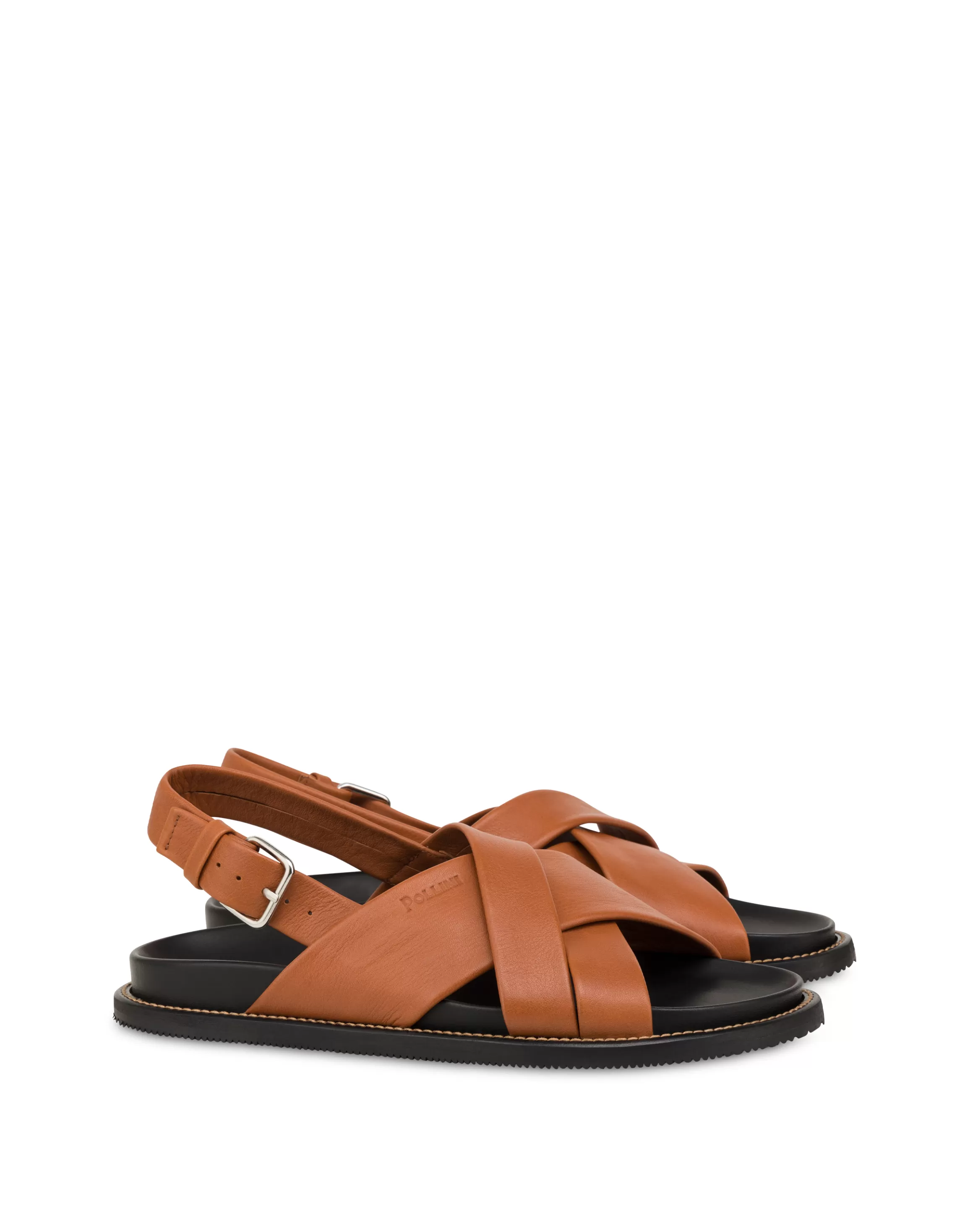 Outlet POLLINI Sandali Hide/Dark Brown