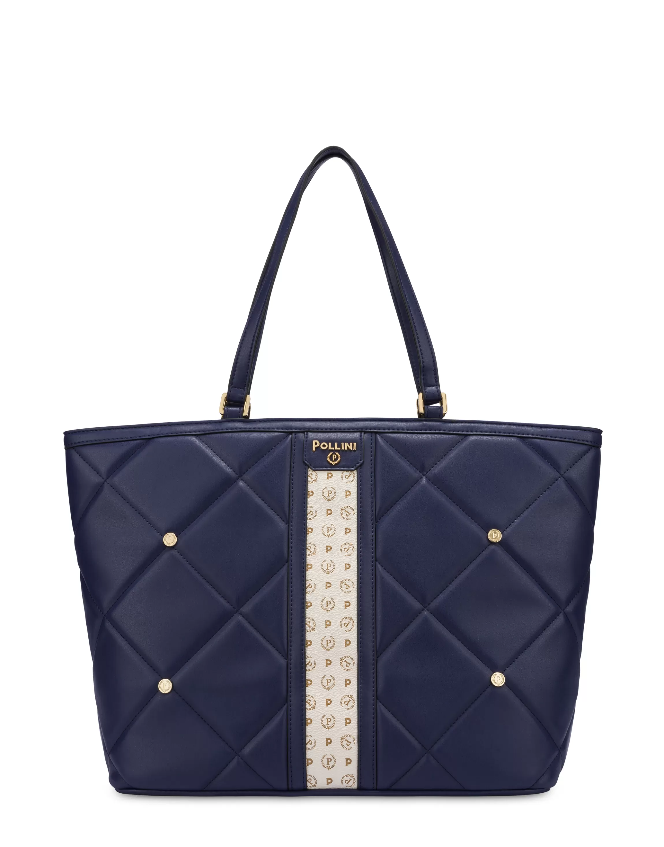 New POLLINI Shopping Bag Blu/Avorio