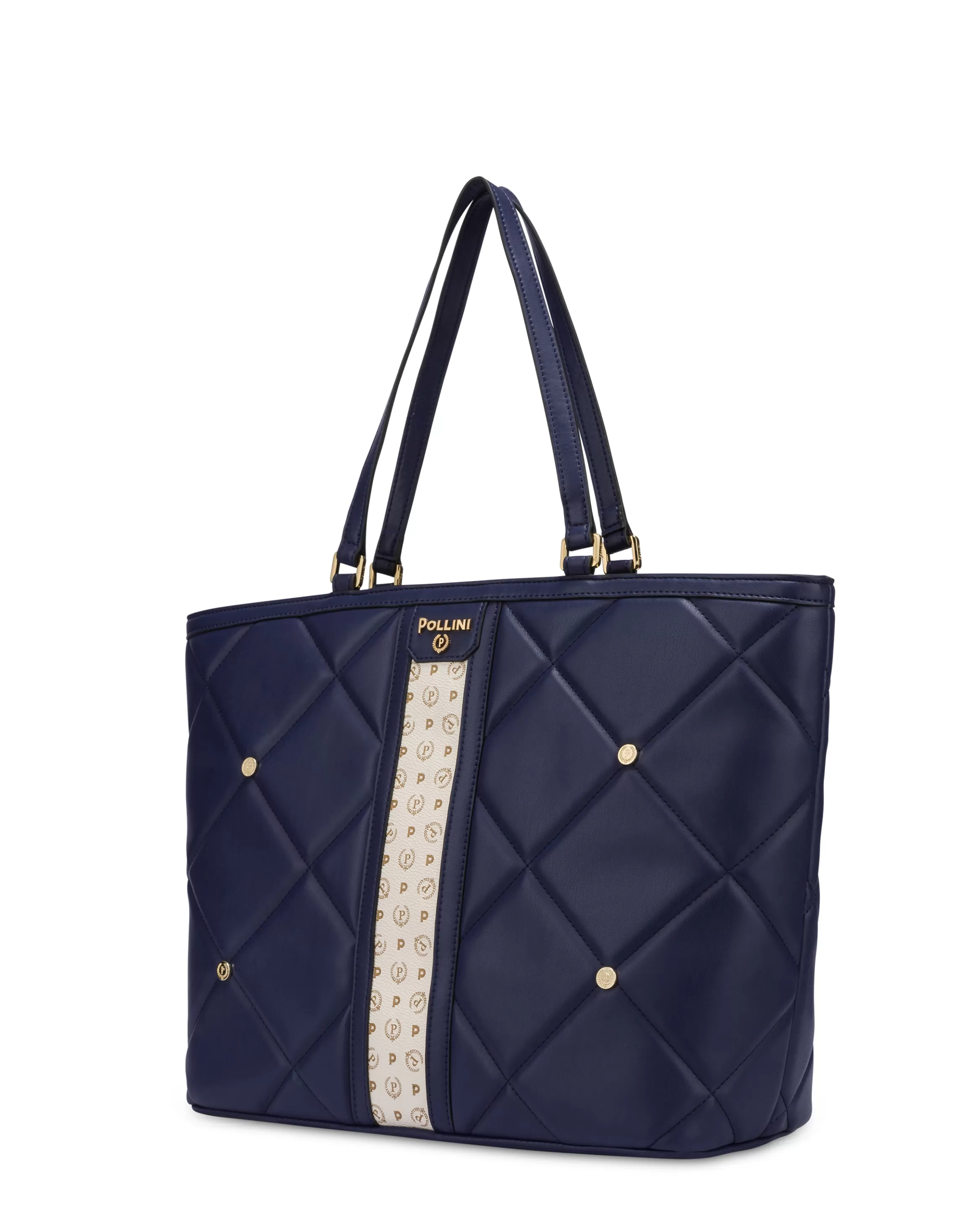 New POLLINI Shopping Bag Blu/Avorio