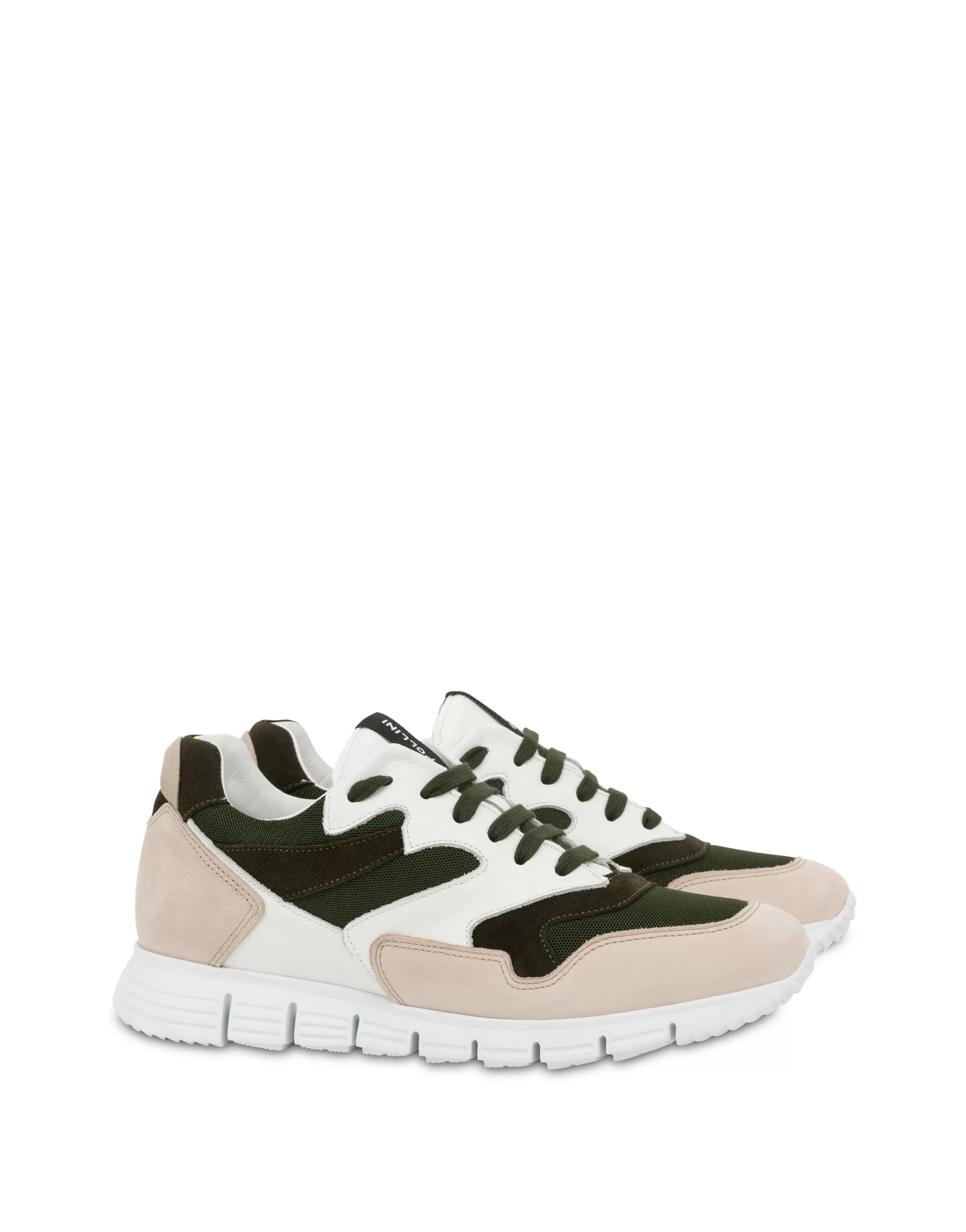 Cheap POLLINI Sneakers Ivory/Rope/Military Green/Military Green